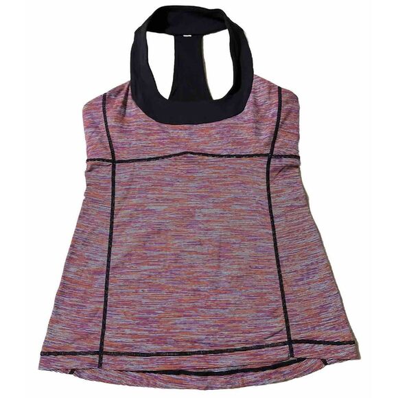 Lululemon Scoop‎ Neck Wee Are From Space Black March Multi Tank W1973S, Size 8 - Picture 1 of 10